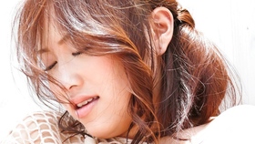 Iori Miduki licks an ice cream and finger her cherry